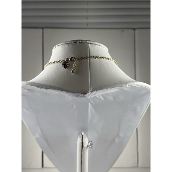 Kendra Scott Rayne Tassel Necklace 30" Gold Tone Chain Neon Pink Pendant - Picture 8 of 10